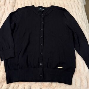 Ellen Tracy Black Knit Cardigan